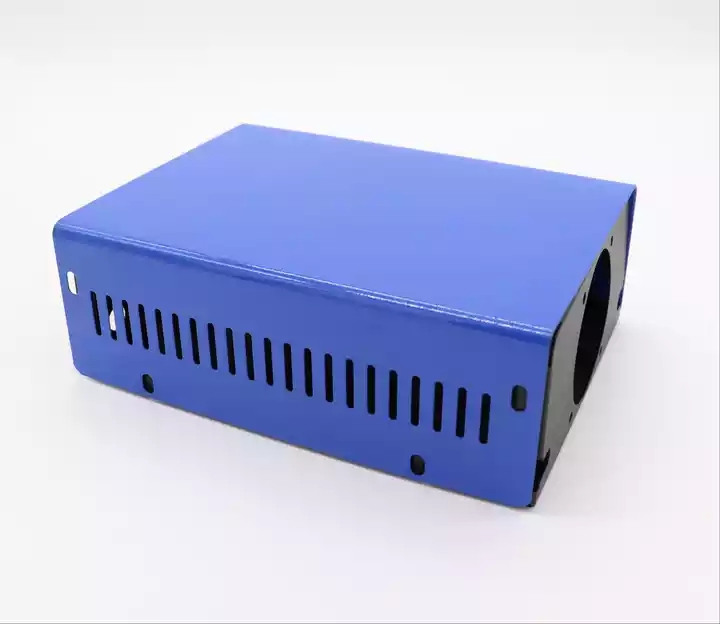 Scatola elettrica di controllo in acciaio nero blu personalizzato