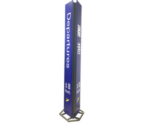 Contenitore in metallo per scatola luminosa blu da pavimento per esterni personalizzato